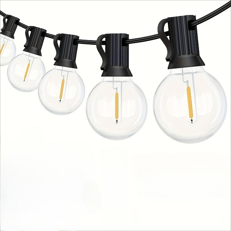 Outdoor Lighting For Backyard - 64FT G40 Solarbetriebene Dimmbare Lichterkette -