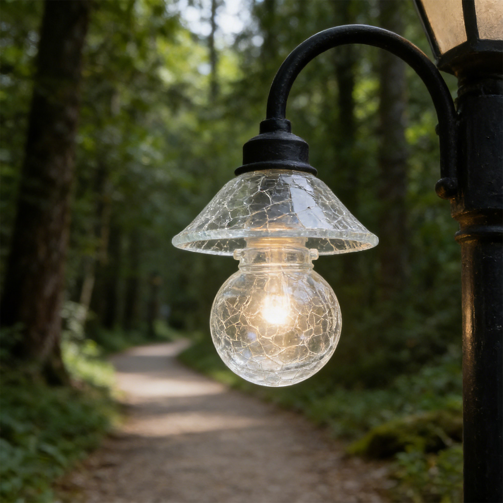 Outdoor Lighting Glass Replacement - 8 Stück Glas-Krakelglas-Kugellampenschirme als Ersatz für