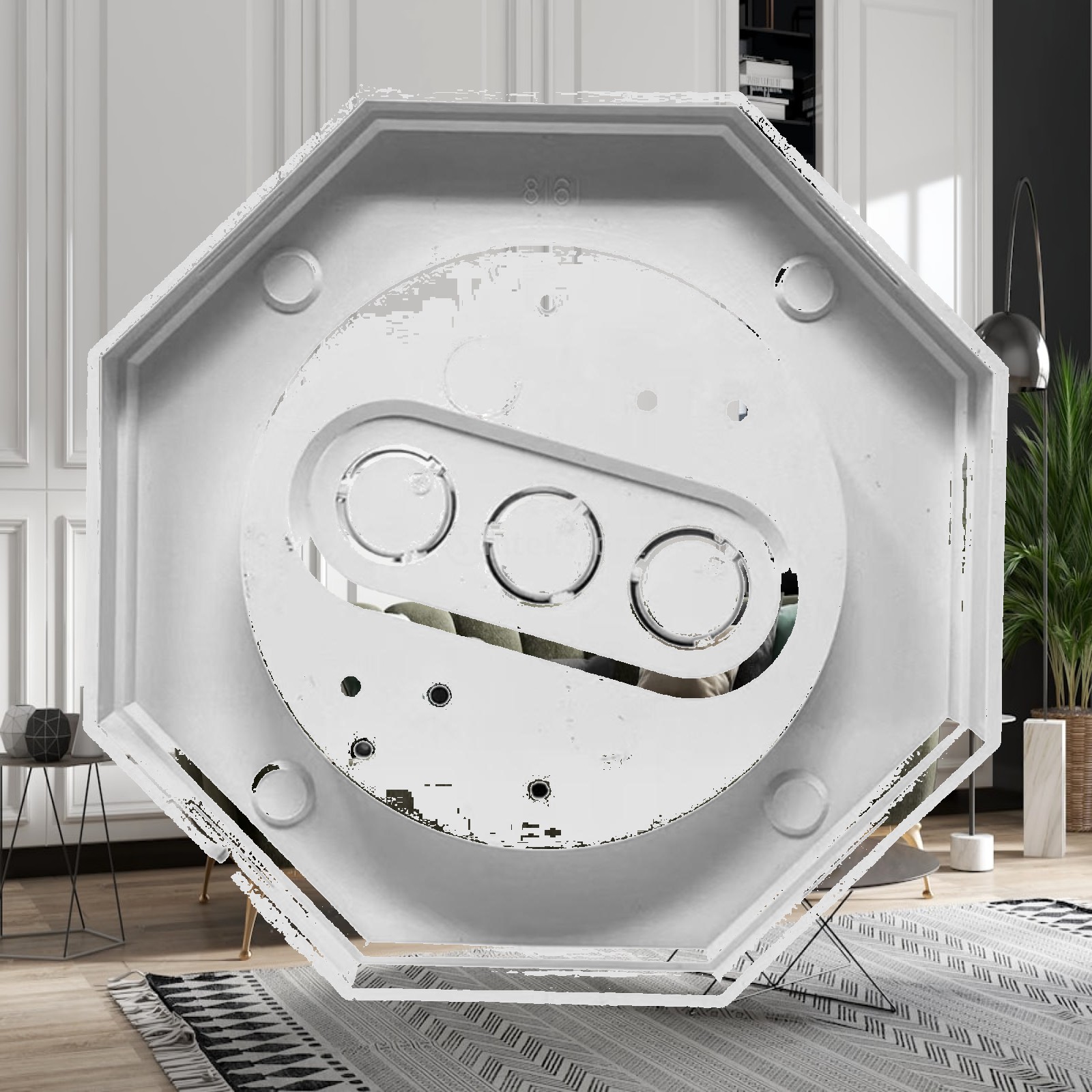 Outdoor Lighting Kits - Sechseckiger Montageblock aus PP-Material für Außenbeleuchtung,
