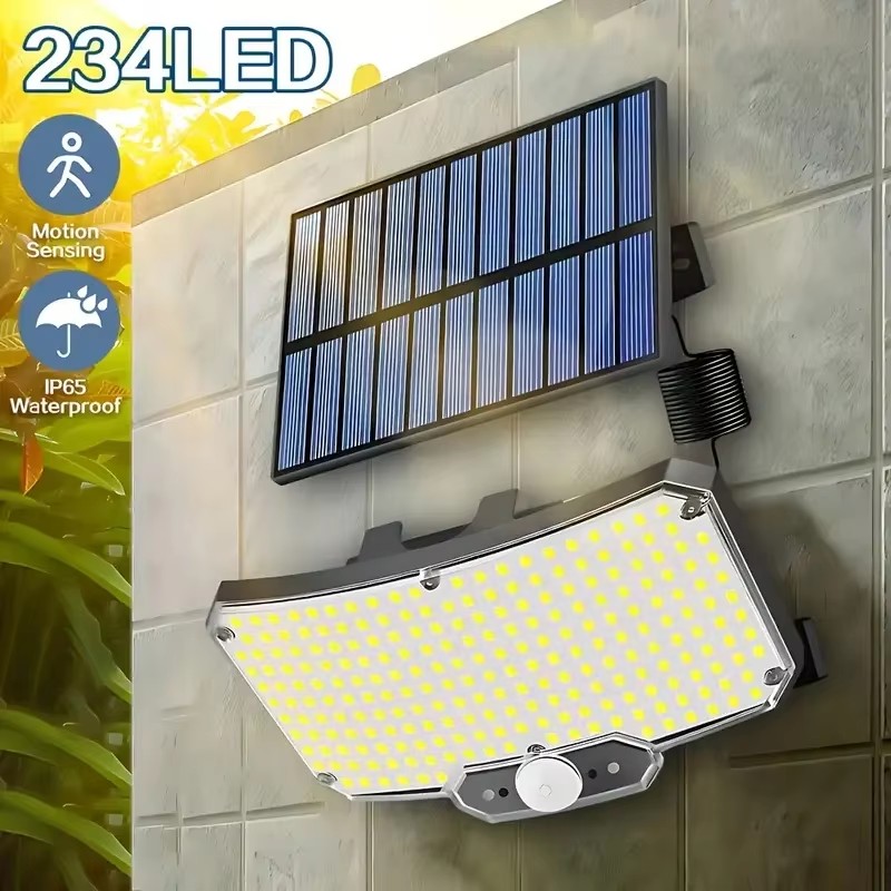 Outdoor Lighting Solar - 234 LED Solar-Außenleuchten mit Bewegungssensor, superhell,