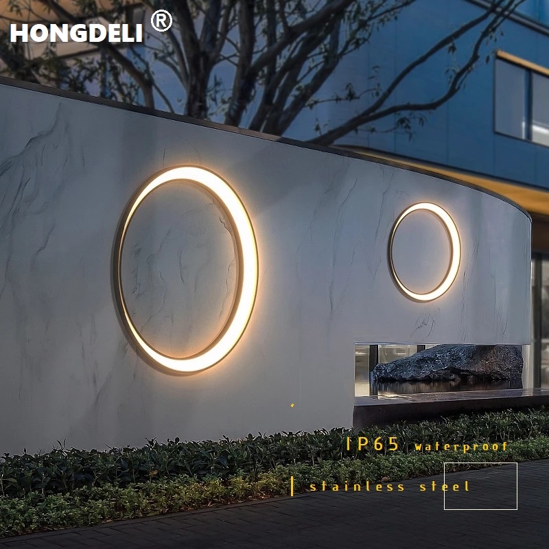 Zinc Outdoor Lighting - Moderne Außenleuchte in Mondform, IP65 Wasserdicht,
