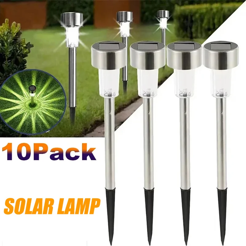 Zinc Outdoor Lighting - Solar-Außenleuchten, Gartenlampe, solarbetrieben, wasserdicht, Landschaftspfad im
