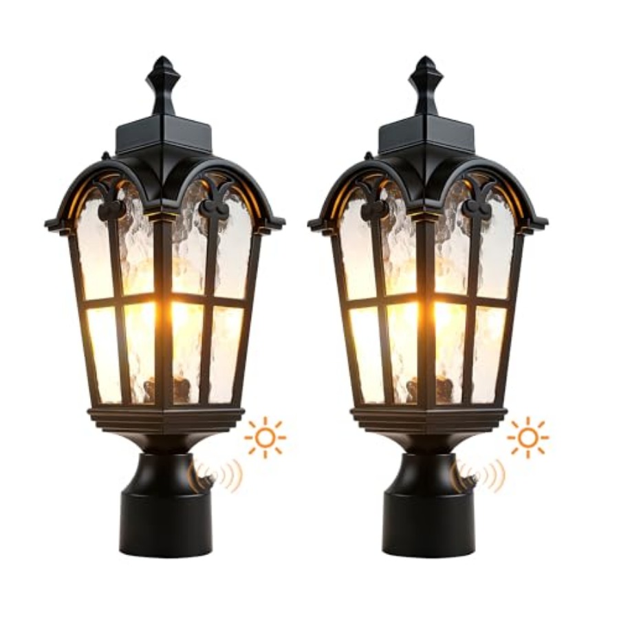 Lighting Fixture Outdoor - Sensor-Außenpfostenleuchten, wasserdichte Pfostenleuchte, rostfreie Außenlampe, wasserdichte