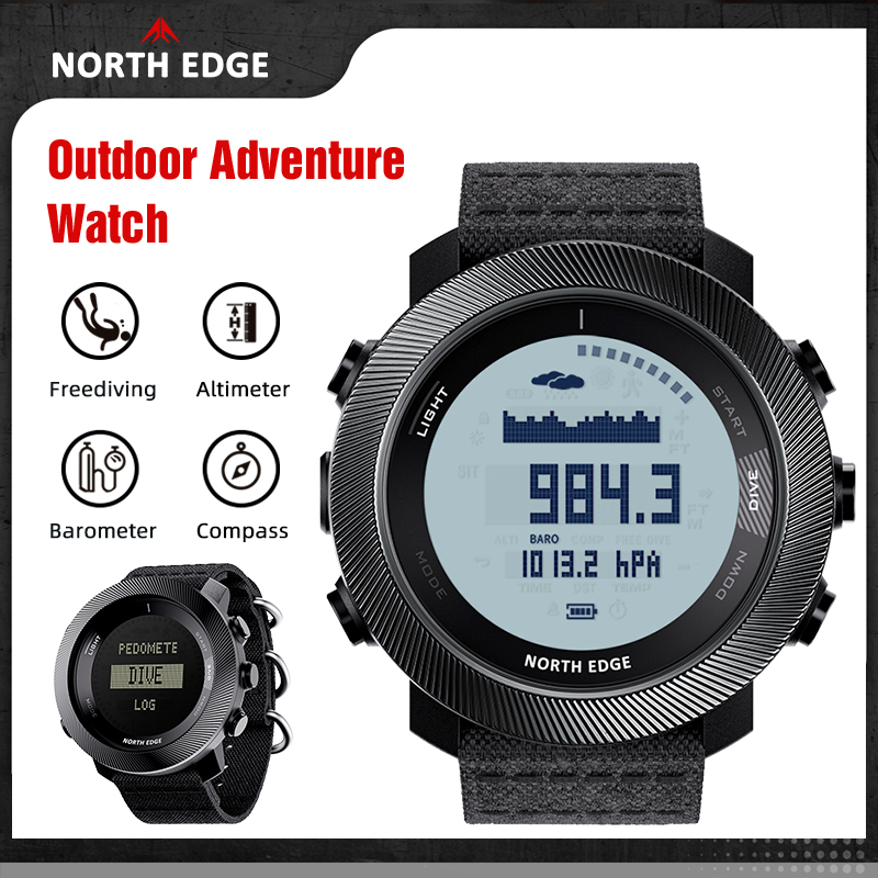 Outdoor Lighting Deck - NORTH EDGE APACHE-D Herren Freitauch-Digitaluhr Outdoor-Sport