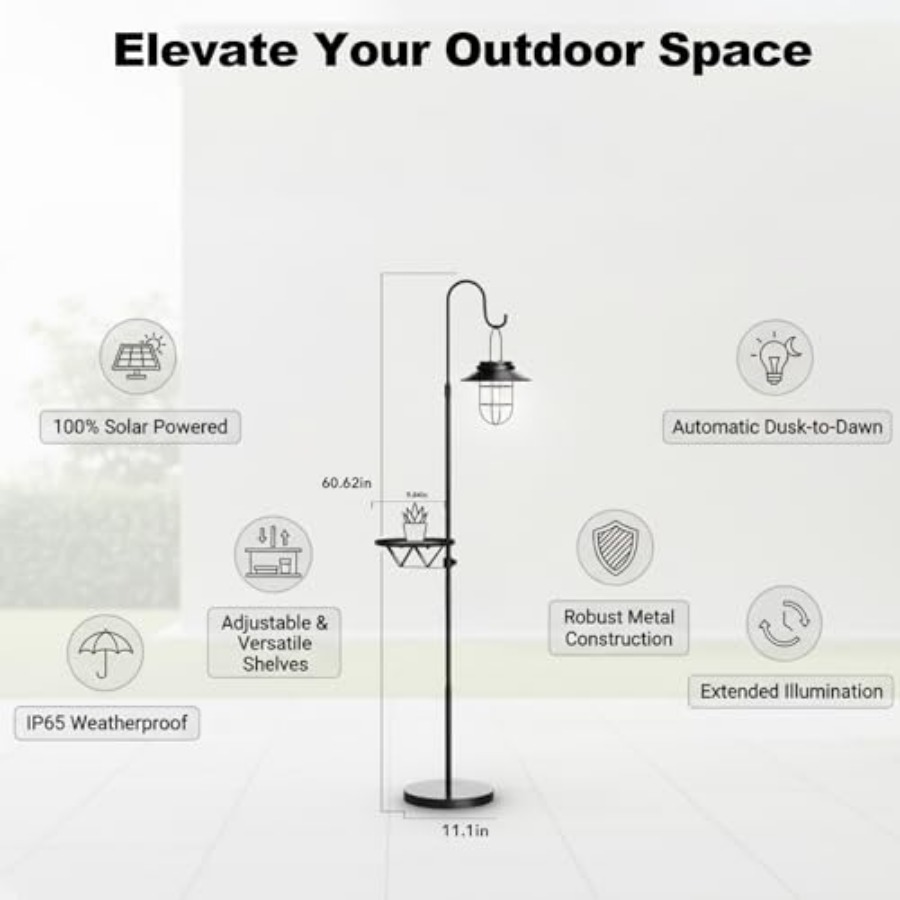 Solar-Stehlampe mit Tisch, 60  – Outdoor Lighting Solar Bewertung und Preis