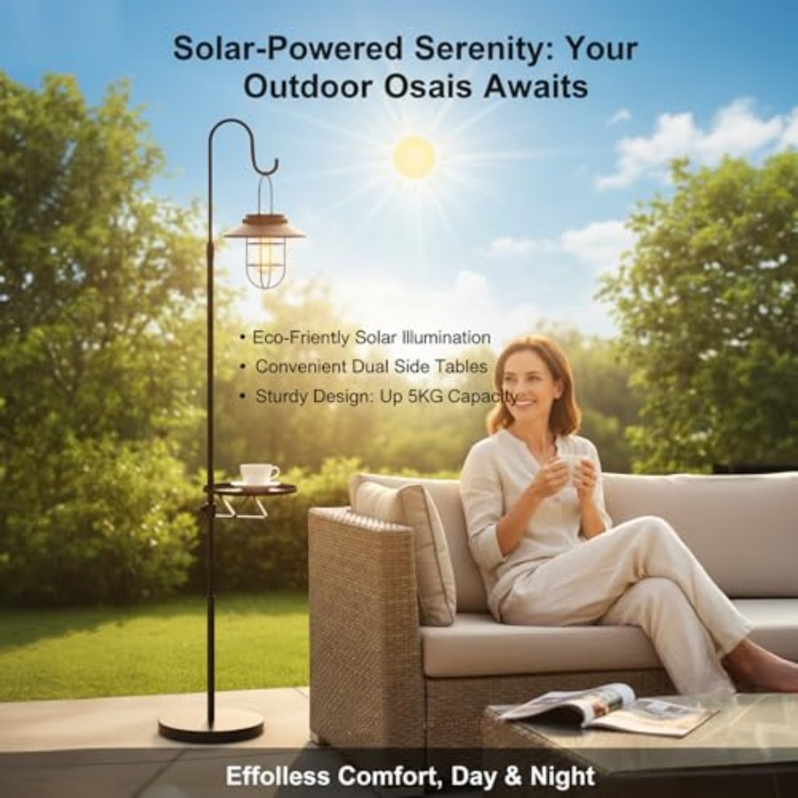 Solar-Stehlampe mit Tisch, 60  – Outdoor Lighting Solar Bewertung und Preis