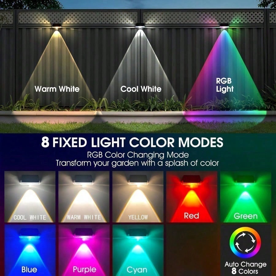 4er-Pack Solar-Zaunleuchten fü – Outdoor Lighting For Backyard Bewertung und Preis