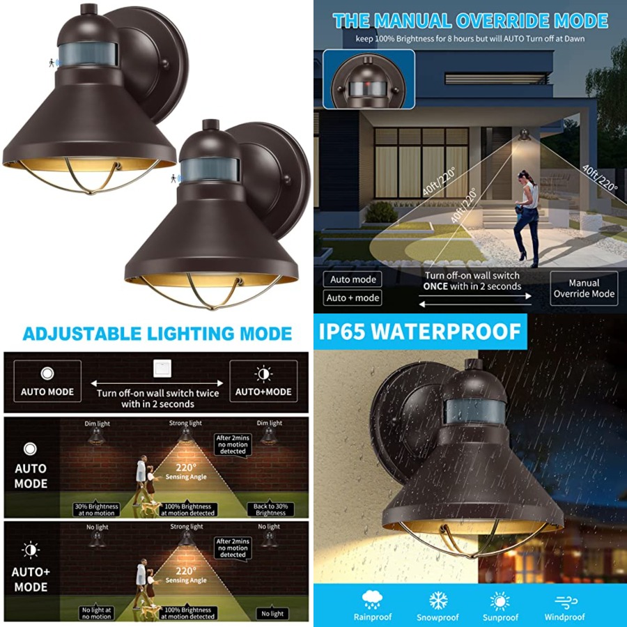2er-Pack Bewegungssensor Außen – Lighting Fixture Outdoor Bewertung und Preis