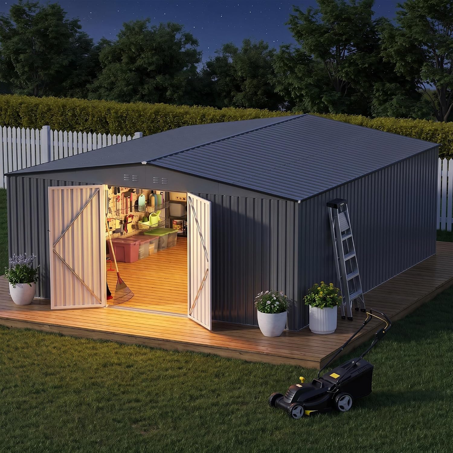 14x12 FT Outdoor-Lagerschuppen – Outdoor Lighting For Backyard Bewertung und Preis