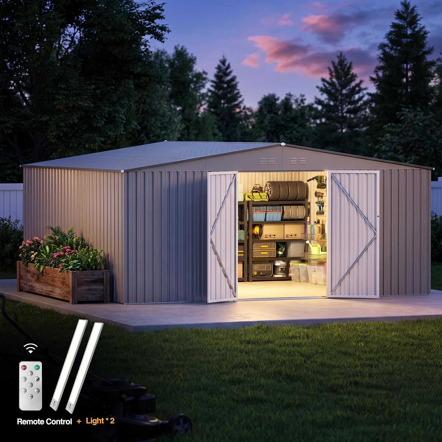 14x12 FT Outdoor-Lagerschuppen – Outdoor Lighting For Backyard Bewertung und Preis