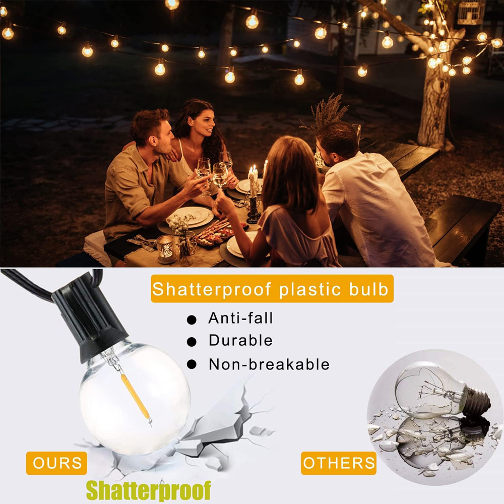 8M/15M G40 Globus-Lichterkette – Outdoor Lighting For Backyard Bewertung und Preis